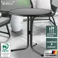 Produktbild: Bistrotisch Gartentisch Tisch Stehtisch Balkontisch Beistelltisch Ø60cm grau