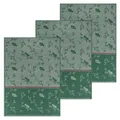 Produktbild: KRACHT 3er Pack Geschirrtücher Piepmatz ca. 50 x 70 cm Halbleinen Jacquard grün