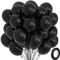 Produktbild: BELSVOR 50 Stück Luftballons Schwarz, 12 Zoll Latexballons für Geburtstag, Hochzeit, Party und Weihnachtsdekorationen