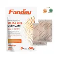 Produktbild: 6Packungen x 50Gram Fonday Wiederaufladbare Silikagel-Trockenmittel-Pakete in Lebensmittelqualität, schnell reaktivierbar, Trockenmittelbeutel, Feuchtigkeitsanzeige, Orange bis Grün