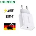 Produktbild: Schnell-Ladegerät USB-C QC 4.0 PD 20W Ugreen Netzladegerät Wandladegerät Weiß