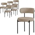 Produktbild: ML-Design Esszimmerstühle 6Er Set Küchenstuhl aus Teddystoff Braun