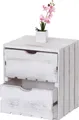 Produktbild: Kommode MCW-C62, Schubladenkommode Holzkiste, Shabby-Look Vintage, 2 Schubladen 36x32x26cm weiß