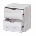 Produktbild: Holzschrank MCW-C62, Holzkiste, Shabby-Look, 2 Schubladen 36x32x26cm weiß
