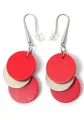 Produktbild: Firetti Paar Ohrhaken Kreise, matt, rot, stylisch