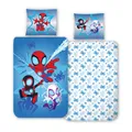 Produktbild: Spider-Man Spidey Biber/Flanell Bettwäsche 80x80 + 135x200 cm 100% Baumwolle