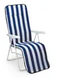 Produktbild: Best Relaxliege Chiemsee - Farbe: Weiß / Blau - Zusammenklappbar