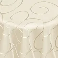 Produktbild: Kringel/Circle Tafeldecke Form, Größe & Farbe wählbar- Rund 135 cm - Champagner Damast Tischdecke