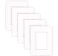 Produktbild: nielsen Conservation Passepartout Karton 1,5 mm | 5er Set | Außenformat 18x24 cm für Bildformat 10x15 cm | Reinweiß (hellweiß) | glatte Oberfläche