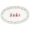 Produktbild: Greengate Servierplatte JUANA Weiß Weihnachtsmotiv Oval 24x15 cm Porzellan