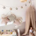 Produktbild: LILIMAUS Sternen Wimpelkette Stoff [in 12 Farben] Wimpelkette Kinderzimmer - 100% Baumwolle Handmade Girlande Stoff - Wimpelkette Musselin - Hausbett Deko Mädchen & Jungen - Girlande Deko Babyzimmer