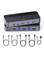Produktbild: UGREEN HDMI KVM Switch 2 In 1 4K@60Hz USB 3.0 Switch (3*USB 3.0+ USB C) 2 USB Cables and 2 HDMI Cables
