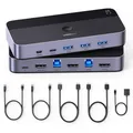 Produktbild: Ugreen CM664 HDMI KVM Switch 2‑In‑1‑Out 4K 3840×2160 3 HDMI 2 USB‑C