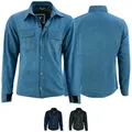 Produktbild: BULLDT Motorradjacke BLD1202 (mit Protektoren) Motorradhemd Jeansjacke Hemd Futter aus Aramid-Kevlar-Fasern blau 54/XL