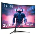 Produktbild: Z-Edge 27 Zoll Curved Gaming Monitor 280Hz (DP) 240Hz (HDMI) 1ms MPRT Full HD LED Monitor, 350cd/m² Helligkeit, 16:9 Curved Bildschirm, FreeSync, HDMI 2.0 & DisplayPort 1.2 - Schwarz (2025 Version)