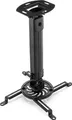 Produktbild: deleyCON Universal Beamerhalterung Deckenhalterung +-15° Neigbar - 360° Drehbar - bis 13,5Kg - Höhenverstellbar 380mm-580mm - Kabelführung - Schwarz