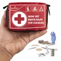 Produktbild: WALSER Premium Mini Erste Hilfe Set 2025, wasserfestes Notfall-Set Outdoor/Camping/Fahrrad, 31-teiliges Reiseapotheke Set, kompaktes Erste Hilfe Set Outdoor, Mini Verbandskasten 2025, First Aid Kit