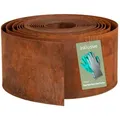 Produktbild: UNUS GARDEN Rasenkante Rasenkante aus glattem Cortenstahl 500x20 cm, LxH: 1000x14 cm, inklusive Handschuhe, Mähkante, Beetumrandung, Rasenkante 10 Meter, robust braun 1000 cm x 14 cm x 1000 cm