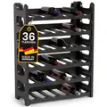 Produktbild: Flaschenregal Weinregal stapelbar für 36 Wein Weinschrank Flaschenständer Alpfa