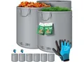 Produktbild: KESSER® Gartensack Set Laubsack Gartenabfallsack inkl. Handschuhe - Selbststehend 4 Griffe Stabil Robust & Faltbar - Laubsäcke Rasenschnitt Gartensäcke für Gartenabfälle Grünschnitt