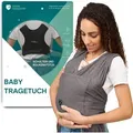 Produktbild: Koala Babycare Tragetuch Baby Neugeborene - Einfach Anzuziehen für Mütter und Väter - Babytrage Multi-Use Bis 9kg - Babytragetuch Anthrazitgrau