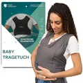 Produktbild: Koala Babycare Tragetuch Baby Neugeborene - Einfach Anzuziehen für Mütter und Väter - Babytrage Multi-Use Bis 9kg - Babytragetuch Anthrazitgrau