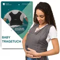 Produktbild: Babytragetuch Tragetuch Neugeborene Anthrazitgrau Tragehilfe Eltern bis 9kg