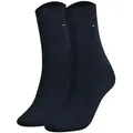 Produktbild: TOMMY HILFIGER Damen Socken, 2er Pack - Classic, Strümpfe, einfarbig Blau 39-42