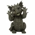 Produktbild: Gartenfigur Gartendrache - Modell Grimassenschneider klein - Fantasy Figur Deko