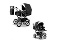 Produktbild: BabyMerc Zwillings-Kombikinderwagen City Twin 2 in 1 inkl. Sportsitze und Zubehör in 19 Farben