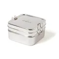 Produktbild: ECO Brotbox Cube Box XL - Brotdose 2 Lagig 1000ml- Lunchbox aus Edelstahl Quadratisch - BPA-frei - spülmaschinenfeste Vesperbox