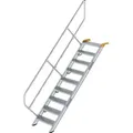 Produktbild: Günzburger Steigtechnik - Treppe 45° Stufenbreite 600 Mm 9 Stufen Aluminium Geriffelt - 600249