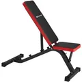 Produktbild: Tectake Hantelbank  Mit Schnellverstellung Rückenlehne 4 Fach Verstellbar  116 x 51 x 122 cm Schwarz Rot