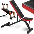 Produktbild: tectake® Hantelbank Schrägbank, Bank mit Schnellverstellung, Trainingsbank mit Rückenablage 4-fach, Sitzfläche 2-fach verstellbar, gepolstert, rutschfest, Fitnessgeräte für Zuhause, Home Gym