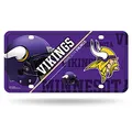 Produktbild: Rico Industries NFL Minnesota Vikings Unisex Kfz-Kennzeichen aus Metall, Teamfarbe, Einheitsgröße