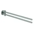 Produktbild: GROHE Handtuchhalter ESSENTIALS 2-armig, schwenkbar, 439mm supersteel