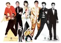 Produktbild: Star CUTOUTS Ltd TT06 Presley kleine Pappaufsteller Elvis-Party-Dekorationen, Fans, Bastelarbeiten und Sammler, offizielles Produkt, Einfarbig, Tischplatten, Regular