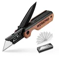 Produktbild: WORKPRO 2-IN-1 Taschen-Messer klappbares Universal-Messer Klapp-Messer Holzgriff