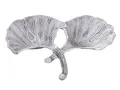 Produktbild: casamia Schale Dekoschale Blatt Ginkgo Apfel Stern Aluminium Gold o. Silber Farbe Ginkgo 2-Blatt Silber