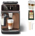 Produktbild: Philips Kaffeevollautomat EP5544/80 5500 Series, 20 Kaffeespezialitäten (heiß oder eisgekühlt), LatteGo-Milchsystem, SilentBrew Technologie, Grau/Kupfer