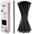 Produktbild: Trinkhalme 50 Stück Schwarz 22cm Wiederverwendbar Spülmaschinenfest VILDE 259657