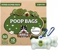 Produktbild: Pogi Hundekotbeutel – ohne Duft, reißfest, auslaufsicher und extra groß – 50 Nachfüllrollen (750 Gassibeutel) mit 2 Spendern