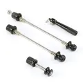 Produktbild: Point Schnellspanner Fahrrad Set mit Schnellspannhebel - VR 180mm, HR 145mm - mit Quick Release & Fahrrad Diebstahlschutz ideal für Alltag Tour & Pendler - Kompatibel mit Mountainbike E-Bike Rennrad