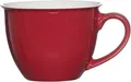 Produktbild: Ritzenhoff & Breker Doppio Jumbotasse, Jumbo Obere, Milchkaffee Obertasse, Ober Tasse, Geschirr, Porzellan, Rot, 350 ml, 515558, 1 Stück