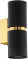 Produktbild: Eglo LED Wand Leuchte Lampe PASSA Edelstahl Schwarz Goldfarben 17x6x8,5cm