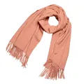Produktbild: DonDon Schal Damen Winter Wollschal Winterschal groß und flauschig 200 x 70 cm - Lachsfarben