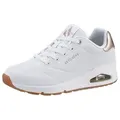 Produktbild: Skechers UNO GOLDEN AIR Sneaker Freizeitschuh, Halbschuh, Schnürschuh mit Metallic-Einsatz weiß 37 EU