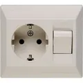 Produktbild: Kopp Standard cremeweiß UP Schalter Steckdose mit Schalter Serienschalter Steckdose mit Schalter - Weiß