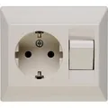 Produktbild: Kopp - Schutzkontakt-steckdose Mit Universalschalter, Farbe: Cremeweiß - 190301082