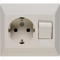Produktbild: Kopp - Schutzkontakt-Steckdose mit Universalschalter, Farbe: cremeweiß - 1903010